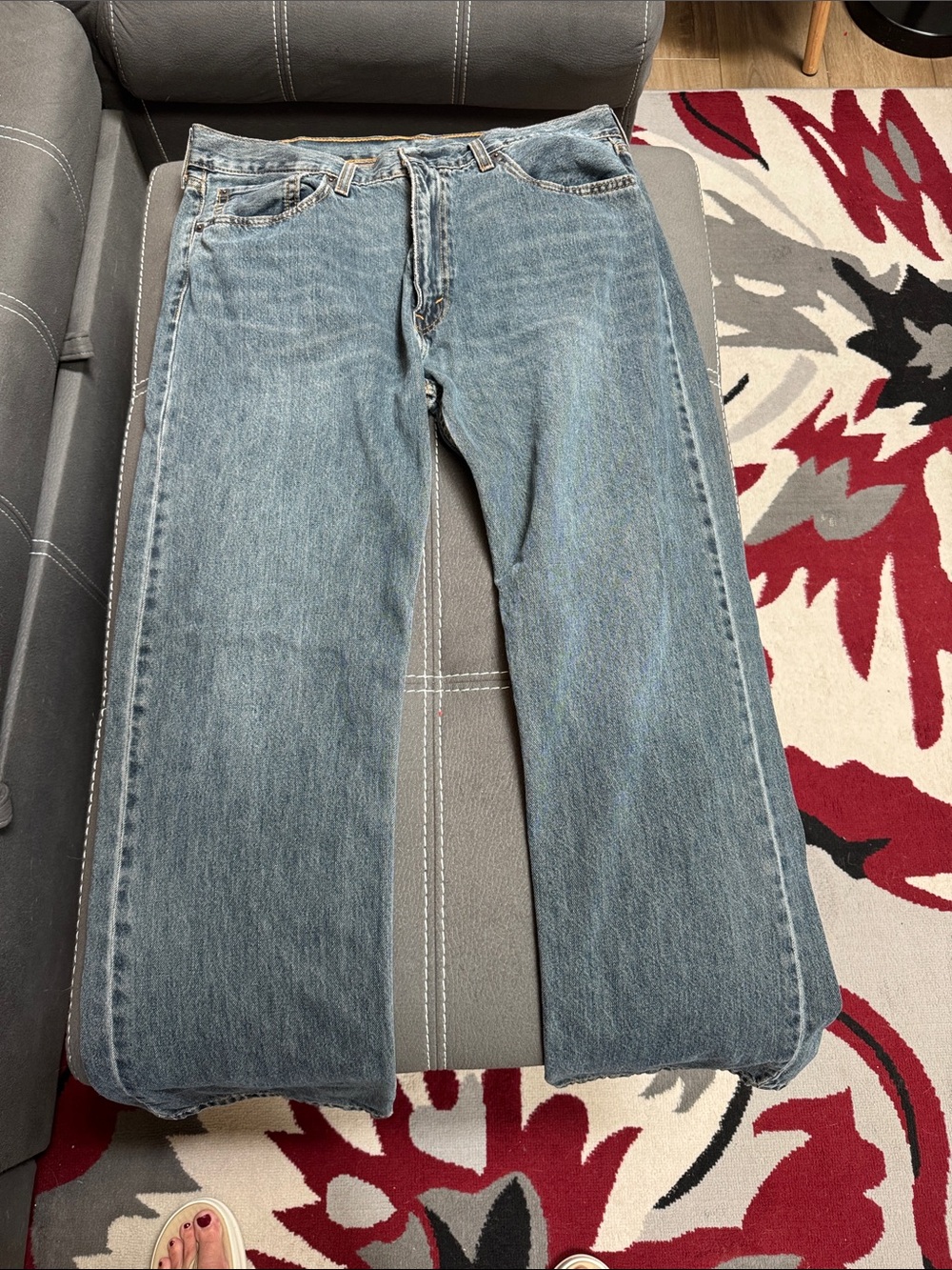 Levi's Relaxed Straight Jeans in Light Blue Denim
